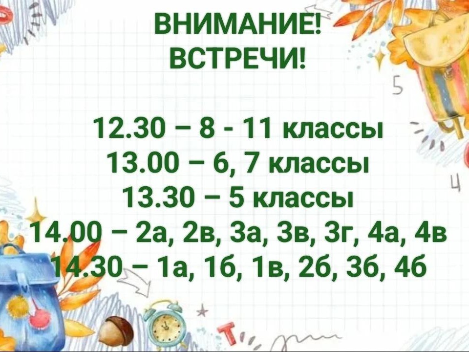 Встречи классов.